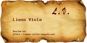Liess Viola névjegykártya